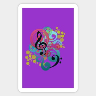 Music swirl (purple) Sticker